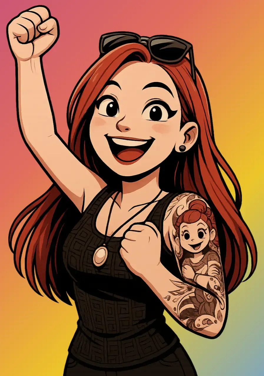 Cartoon image of Danni Bee Creative VA